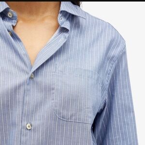 Loft Blue Striped Button down Small